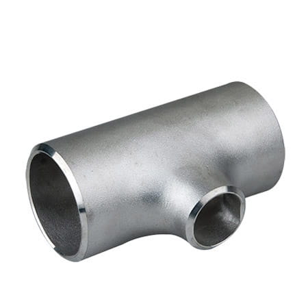 Stainless steel seamless reducing tee DN65 76,1 x 3,2 mm / DN50 60,3 x 2,9 mm 1.4571 / 316Ti