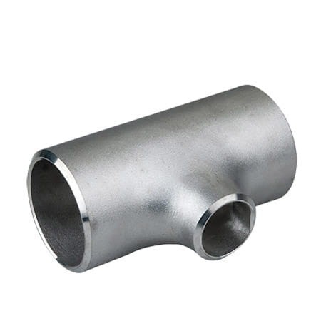 Stainless steel seamless reducing tee DN100 OD 114,3 mm x 3,6 mm / DN50 OD 60,3 mm x 2,9 mm 1.4571 / 316Ti