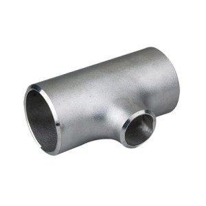 Stainless steel seamless reducing tee DN100 114,3 x 3,6 mm / DN40 48,3 x 2,6 mm 1.4571 / 316Ti